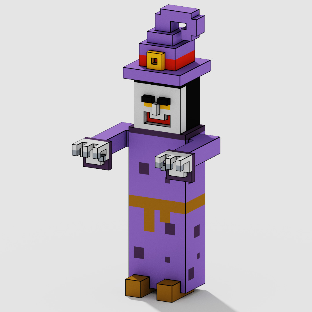 Voxel Character Pack Low-poly 3D model_8