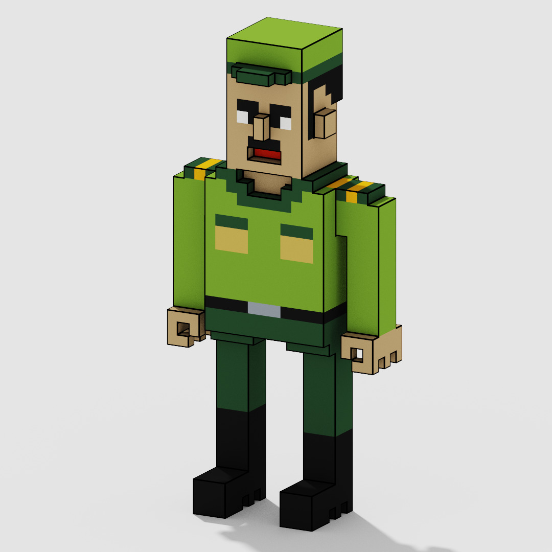 Voxel Character Pack Low-poly 3D model_22