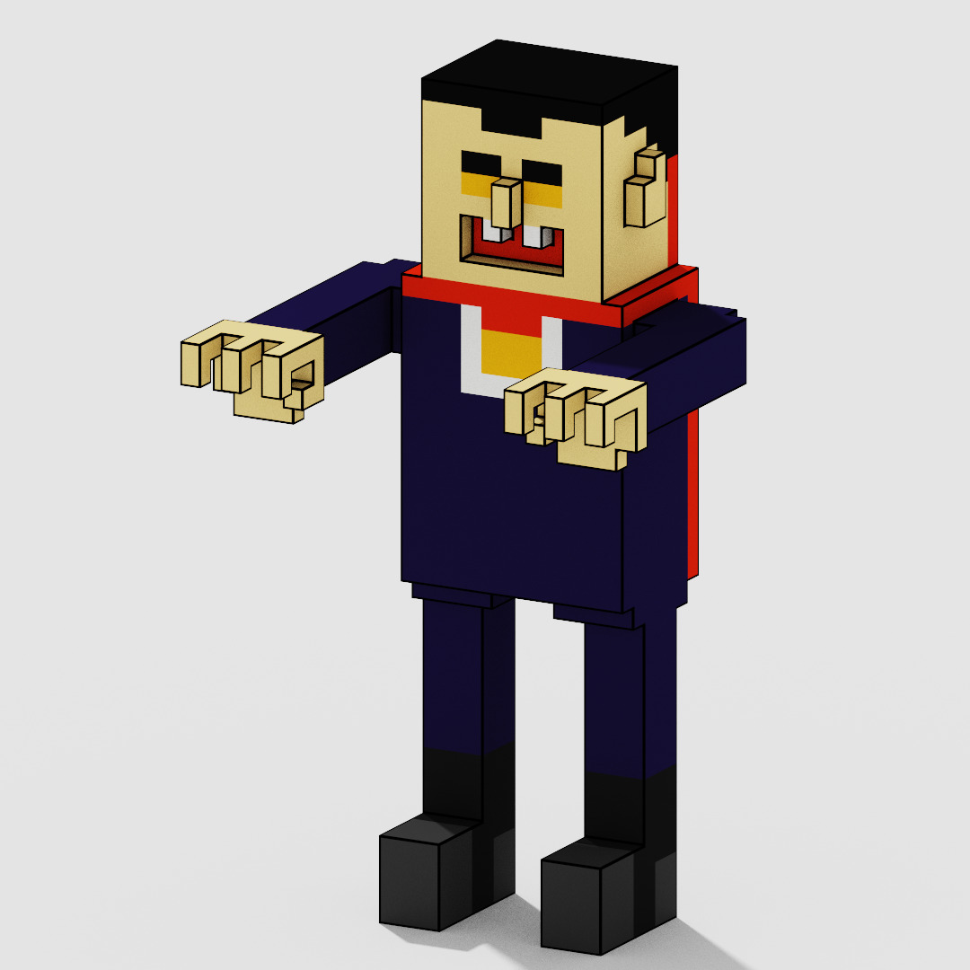 Voxel Character Pack Low-poly 3D model_10