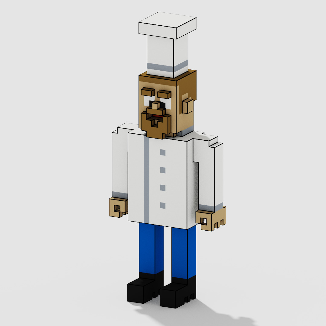 Voxel Character Pack Low-poly 3D model_19