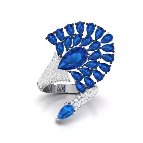 Peacock Feather Ring