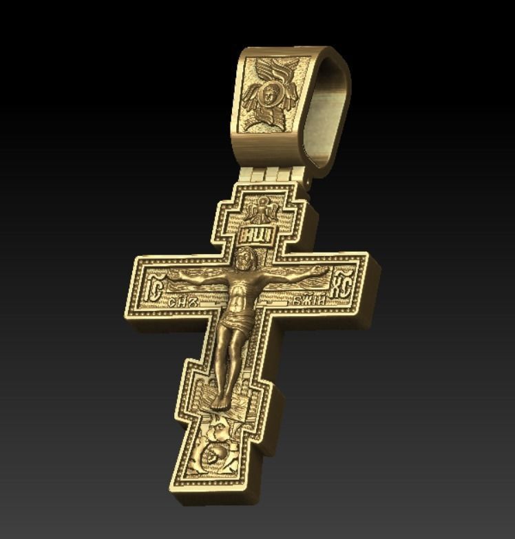 Orthodox cross free 3D model 3D printable | CGTrader