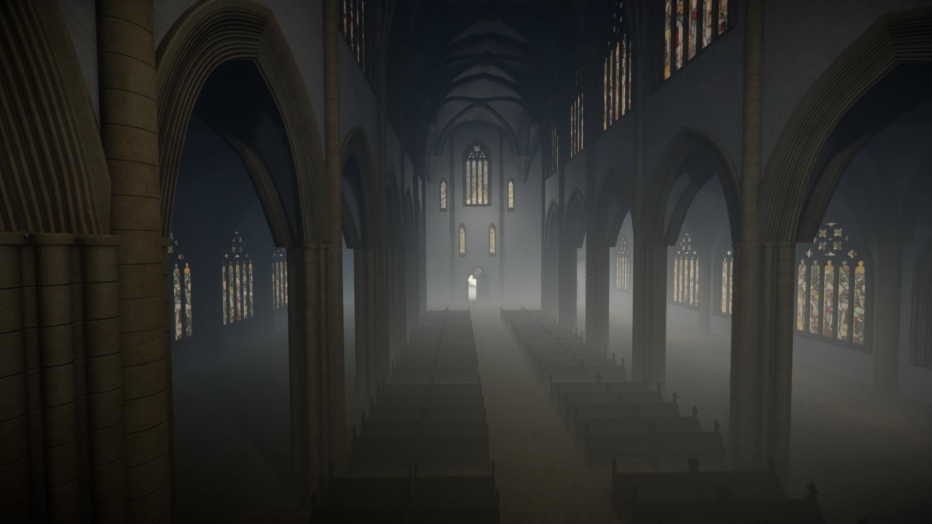 Modular Gothic Church Unity Low-poly 3D model_14