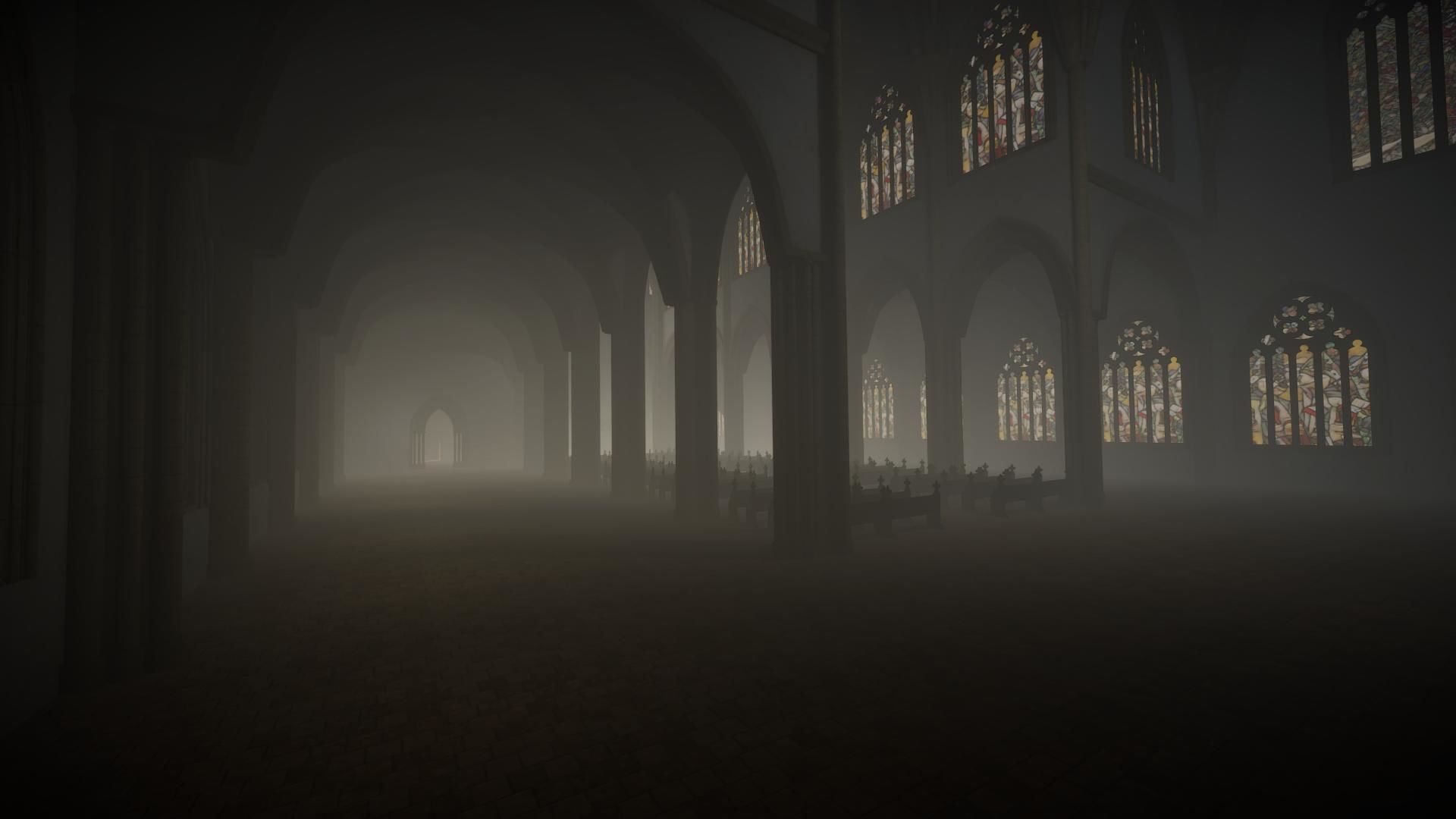Modular Gothic Church Unity Low-poly 3D model_13