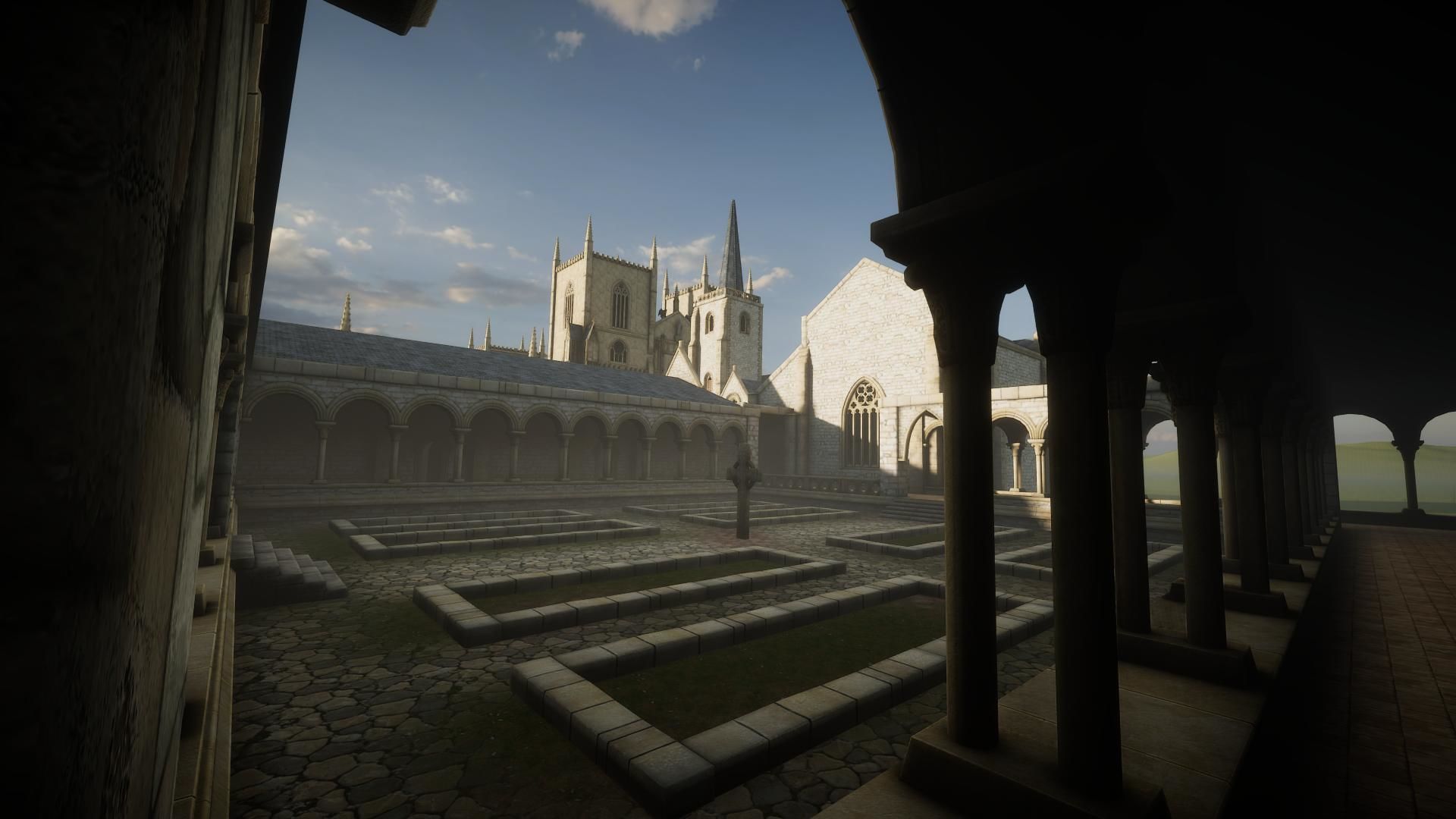 Modular Gothic Church Unity Low-poly 3D model_3