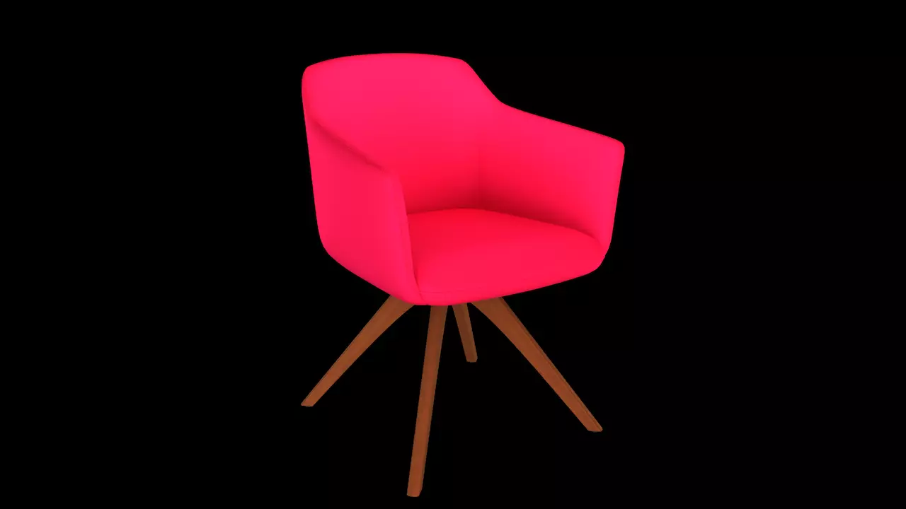 Guest Sofa Chair Low-poly 3D model