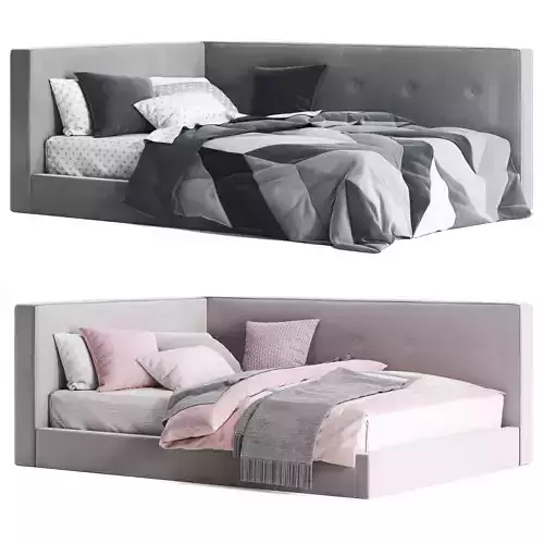 Pottery Barn Cushy Lounge Platform Corner Bed 3D model