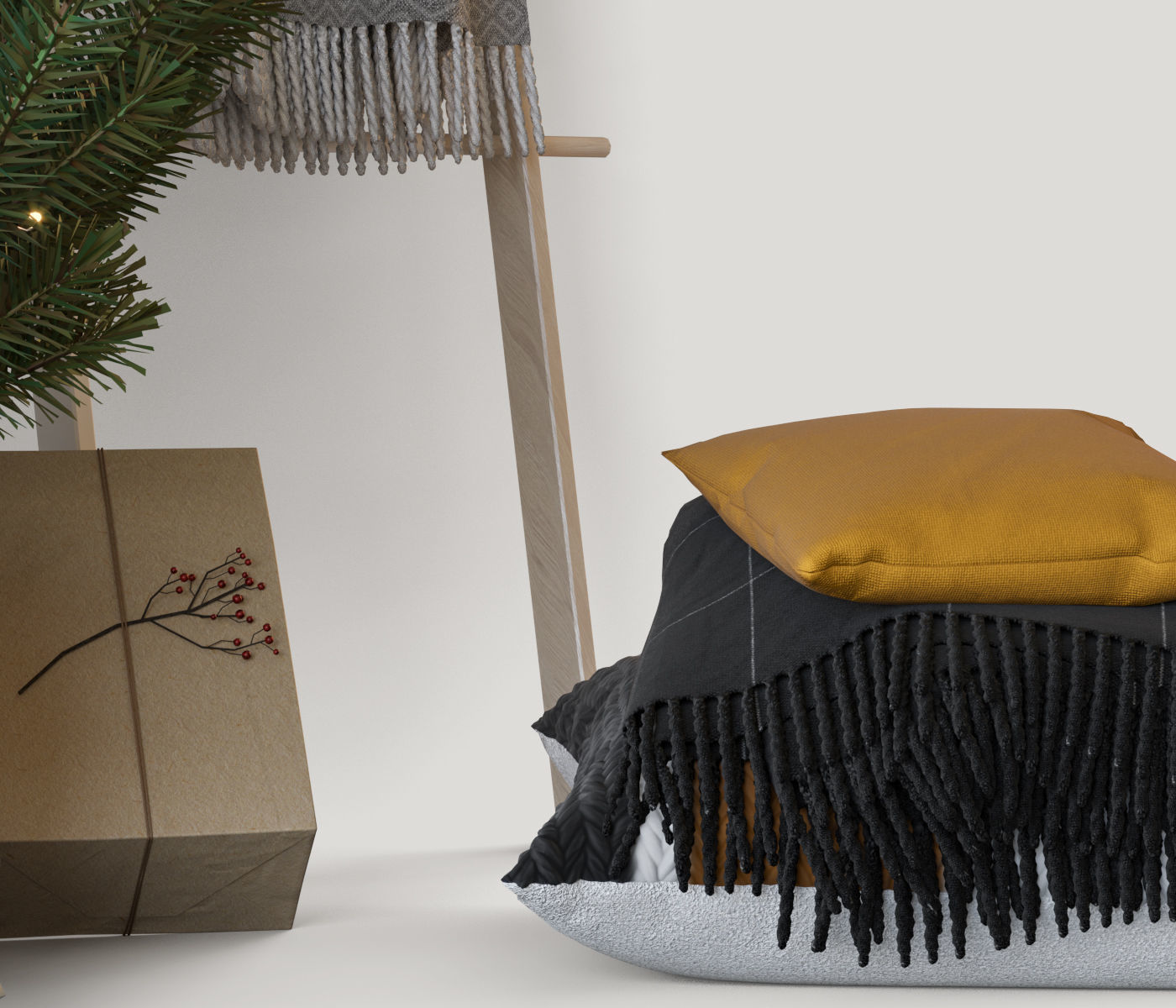 Christmas decorative set 3D model_5