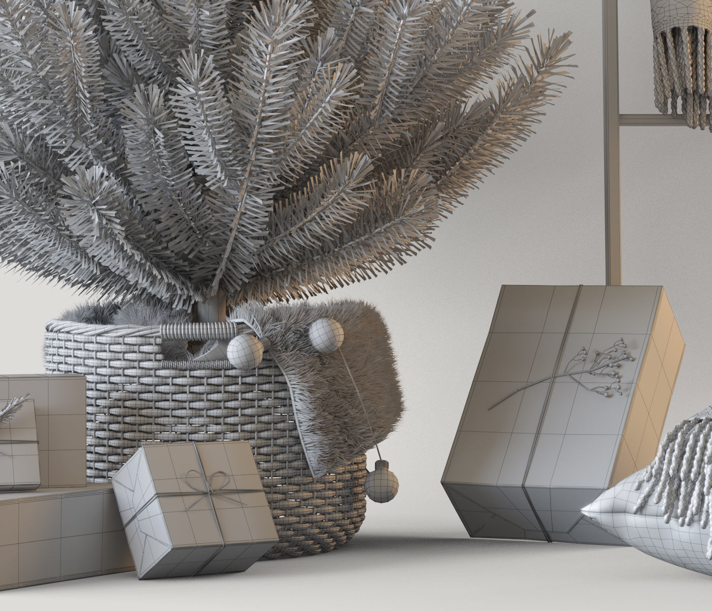 Christmas decorative set 3D model_8