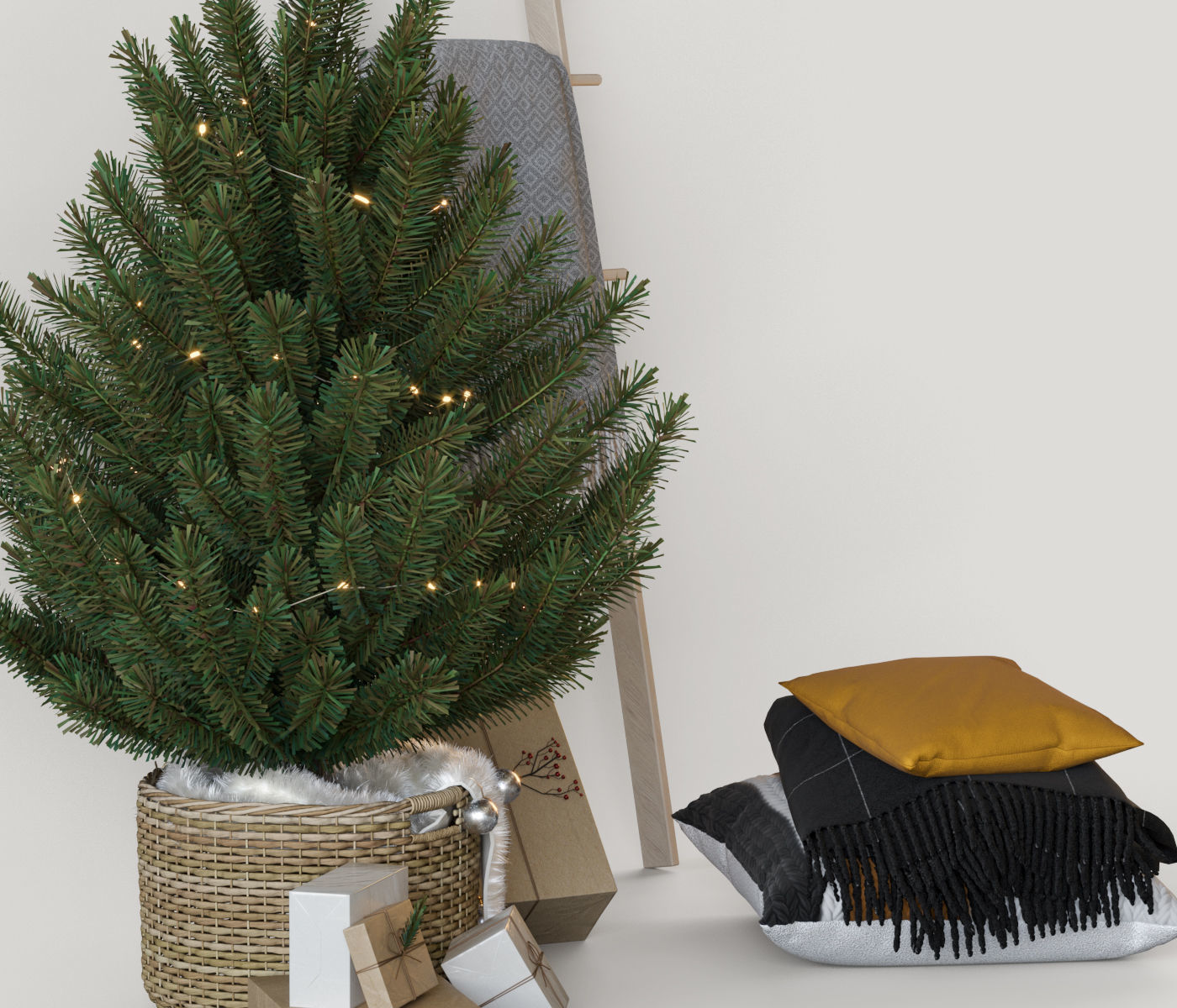 Christmas decorative set 3D model_6