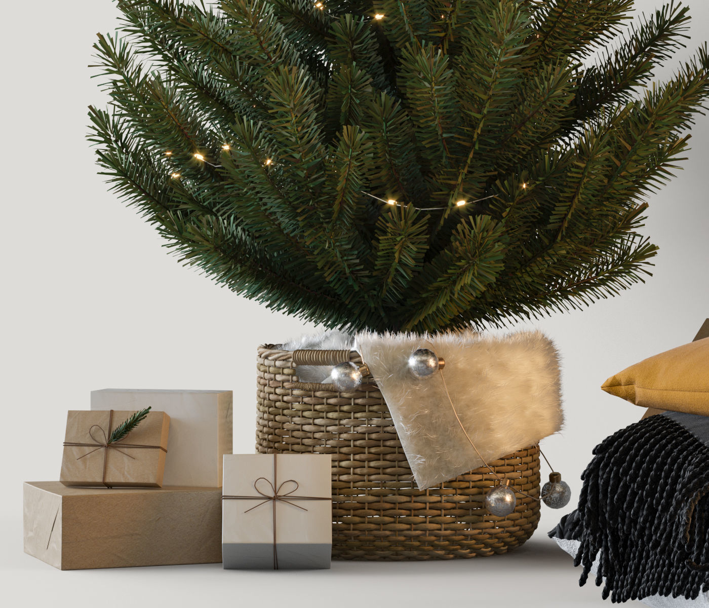 Christmas decorative set 3D model_4