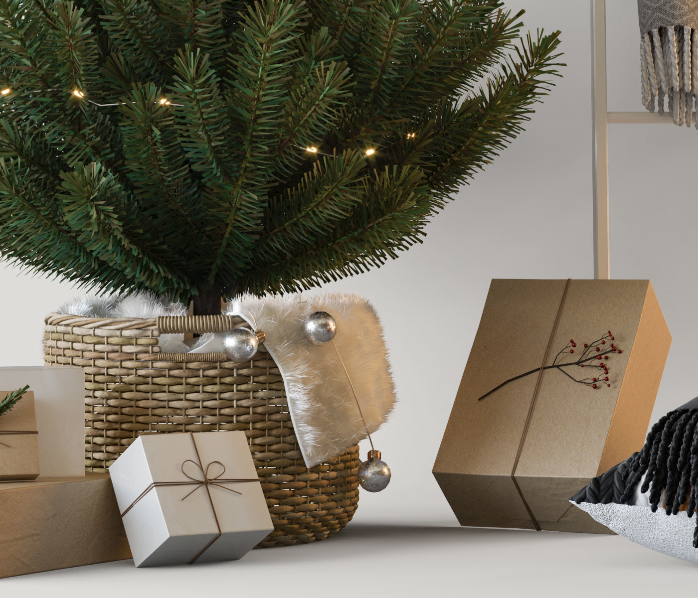 Christmas decorative set 3D model_2