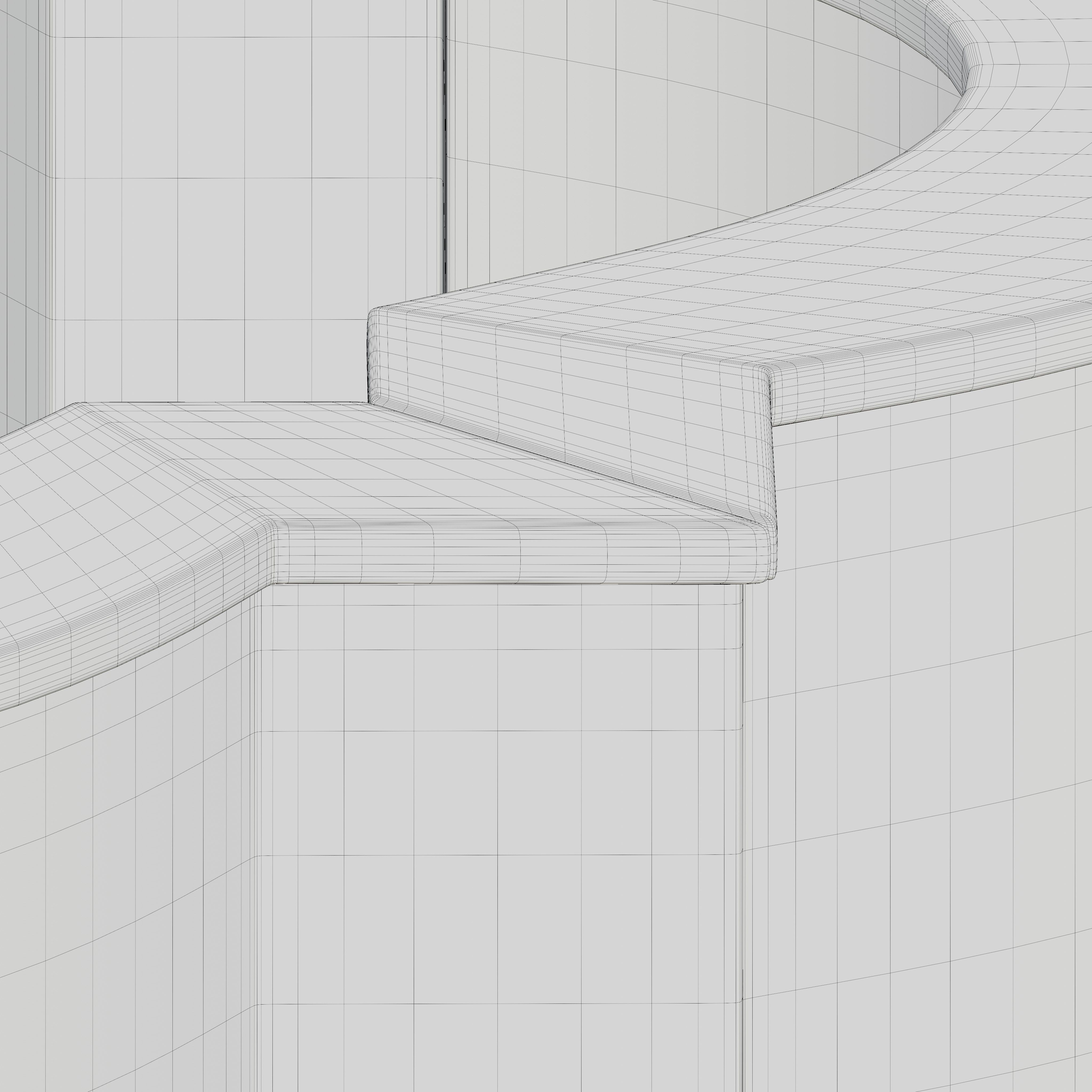 Quatrefoil mosaic fountain 3D model_8