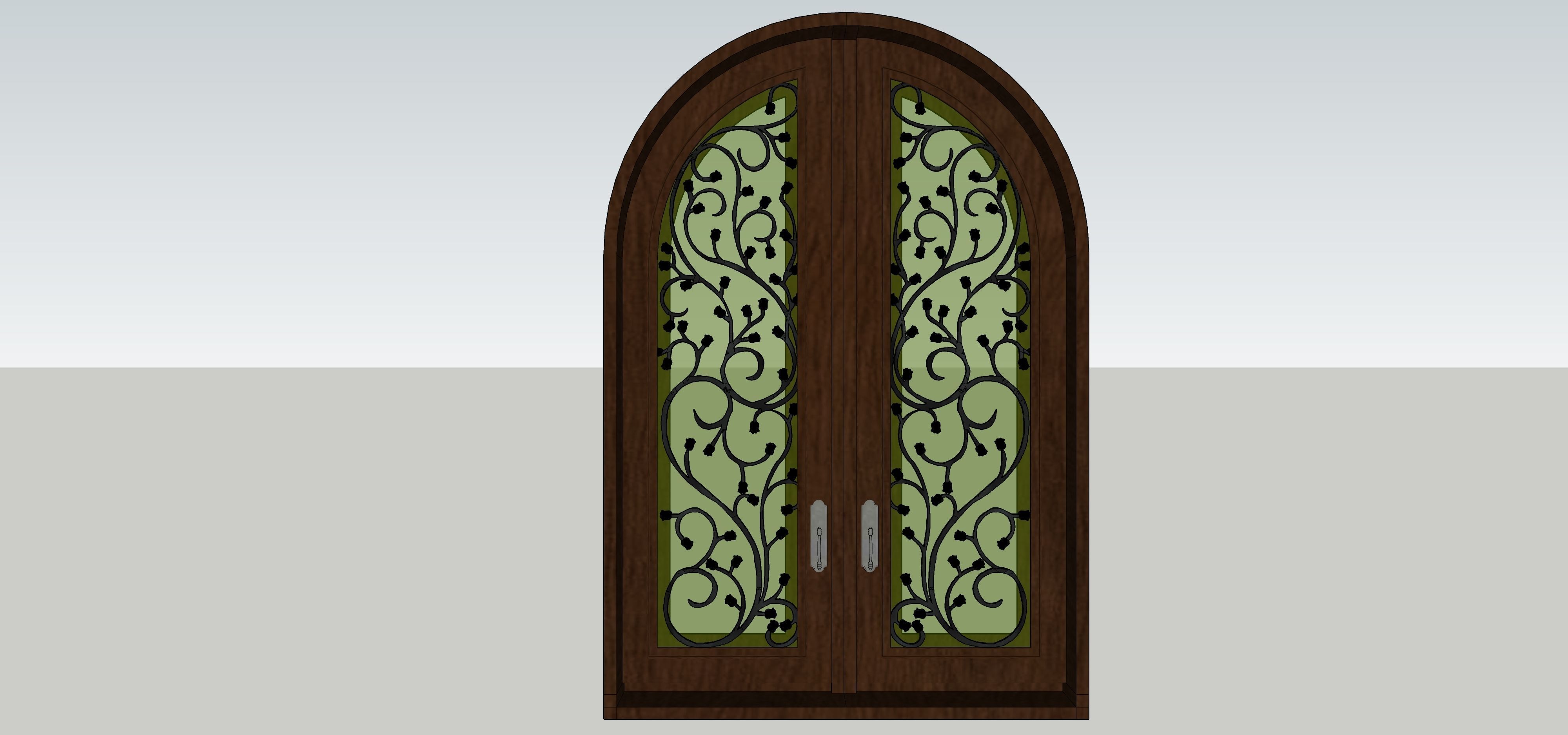 Luxury Entrance Door  3D model_4