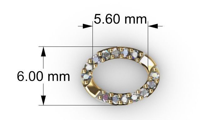 6 MM CUBAN LINK CHAIN 1 ROW DIAMOND FOR BRACELET OR NECKLACE 3D print model_6