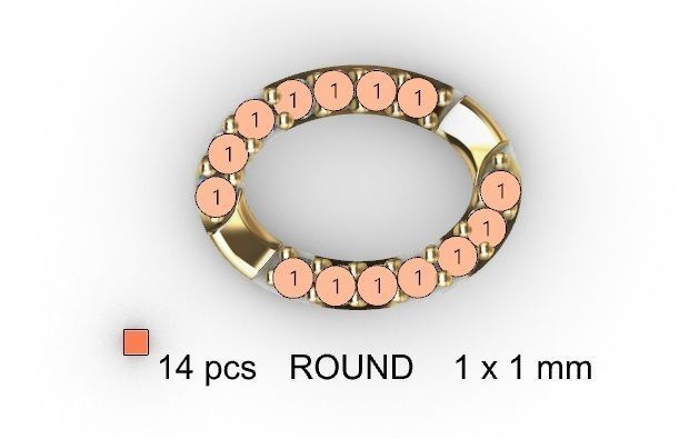 6 MM CUBAN LINK CHAIN 1 ROW DIAMOND FOR BRACELET OR NECKLACE 3D print model_5