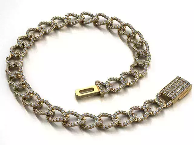 6 MM CUBAN LINK CHAIN 1 ROW DIAMOND FOR BRACELET OR NECKLACE