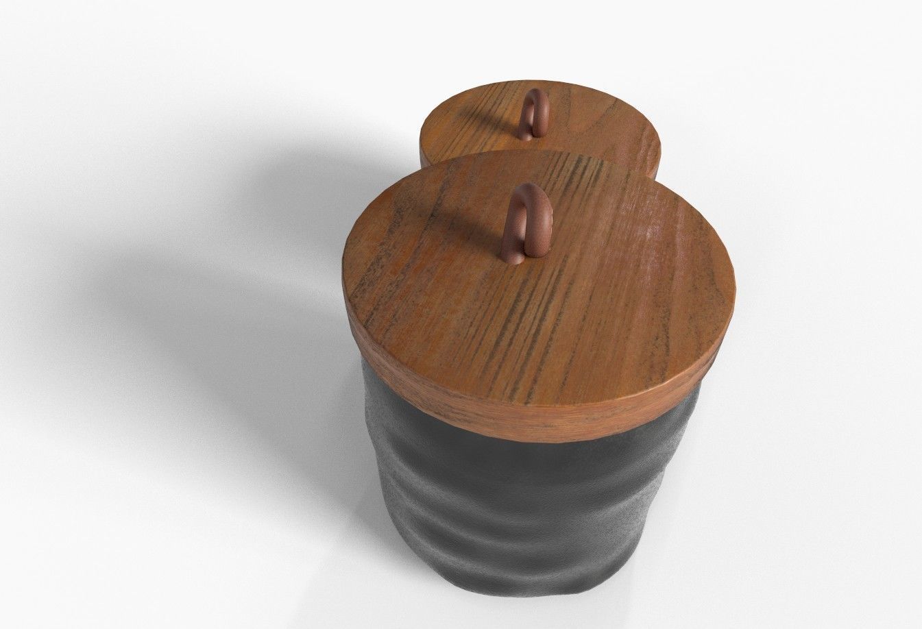 Mercer Canister Deco Jars Low-poly 3D model_3