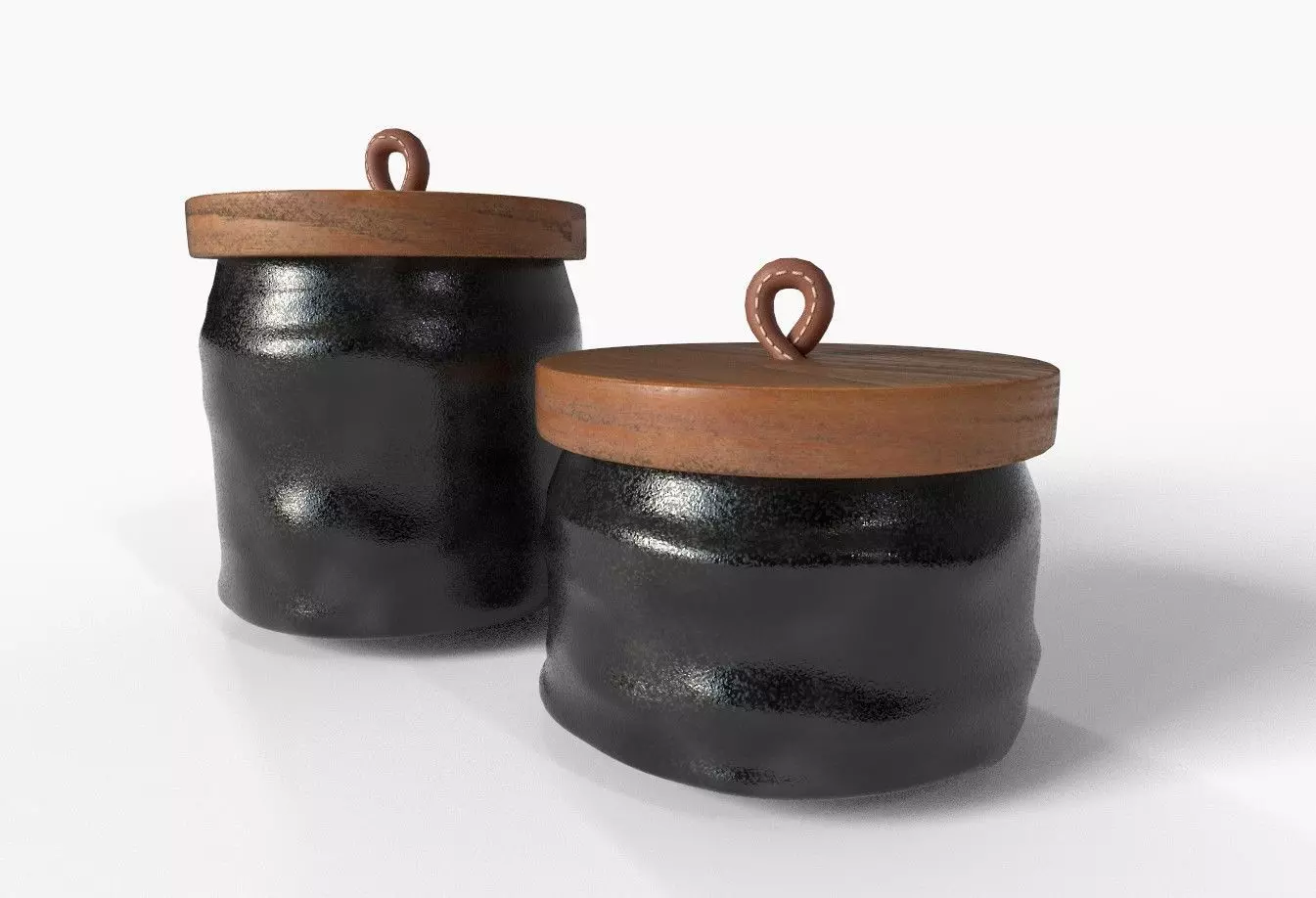 Mercer Canister Deco Jars Low-poly 3D model_0