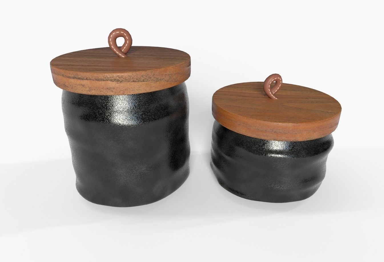 Mercer Canister Deco Jars Low-poly 3D model_1