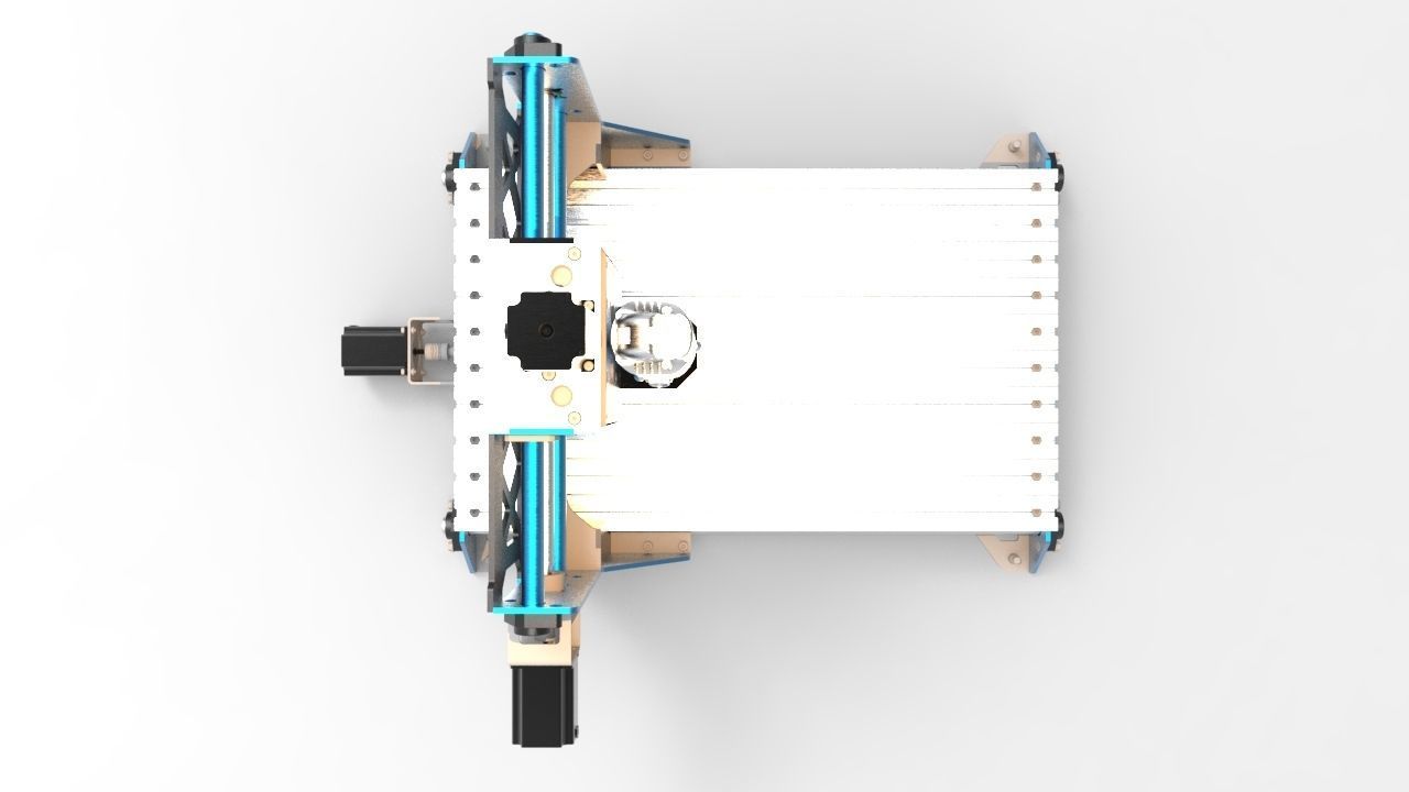 Cnc Machine Low-poly 3D model_2
