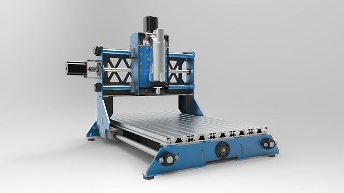 Cnc Machine Low-poly 3D model