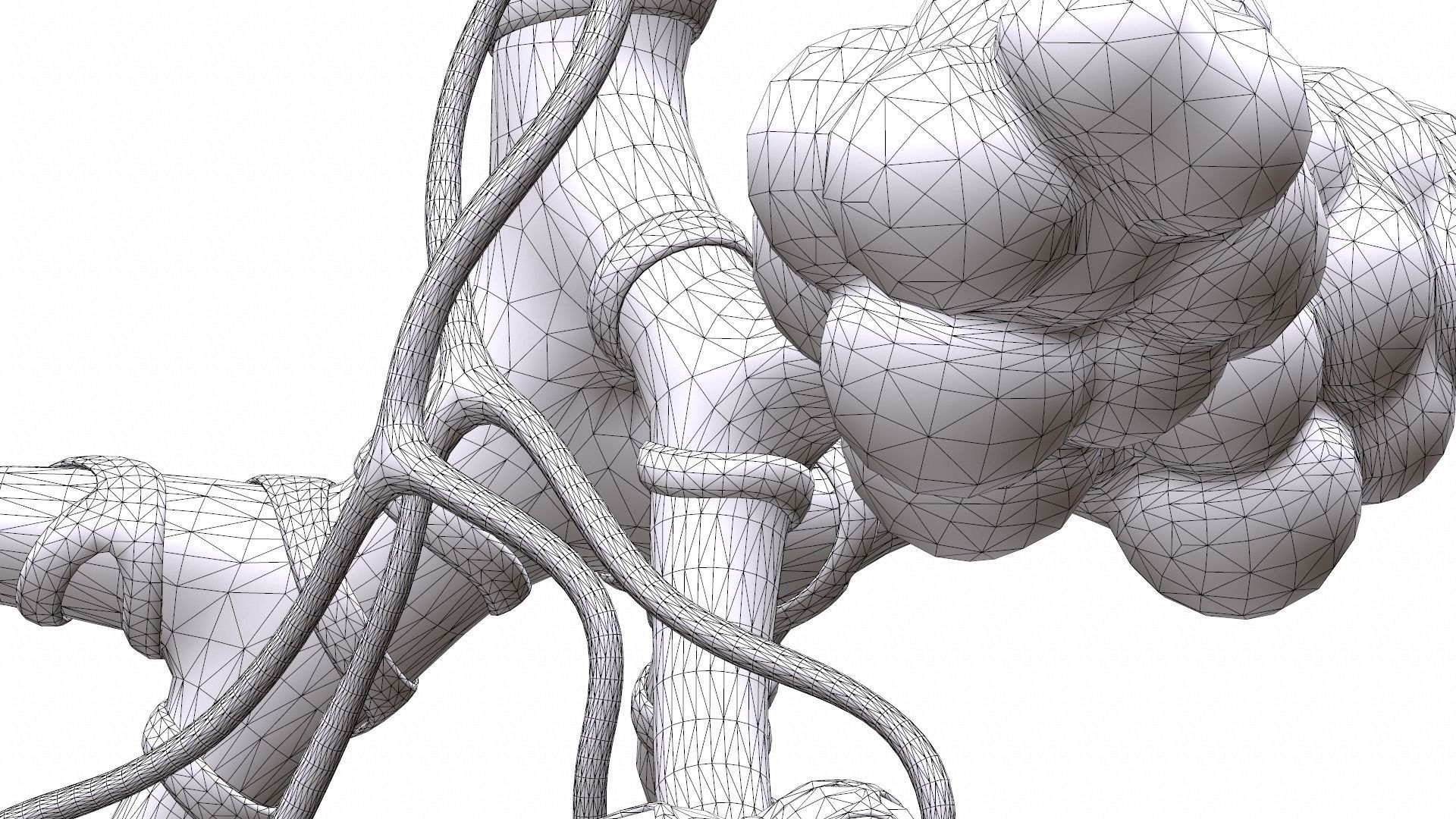 Realistic Human Bronchi Alveoli Anatomy 3D model_14