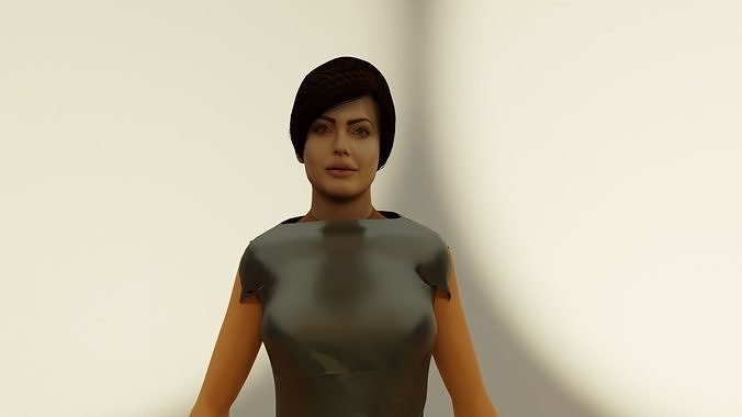 ANGELINA JOLIE Low-poly 3D model