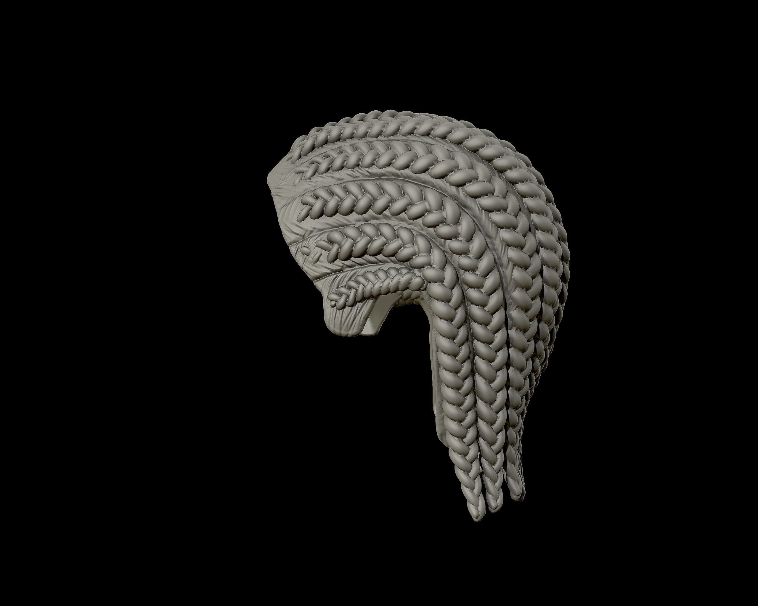 Braid Hairstyle 01 3D print model_13