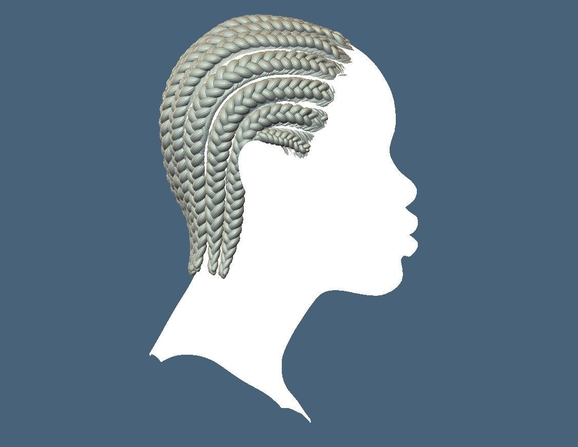 Braid Hairstyle 01 3D print model_5