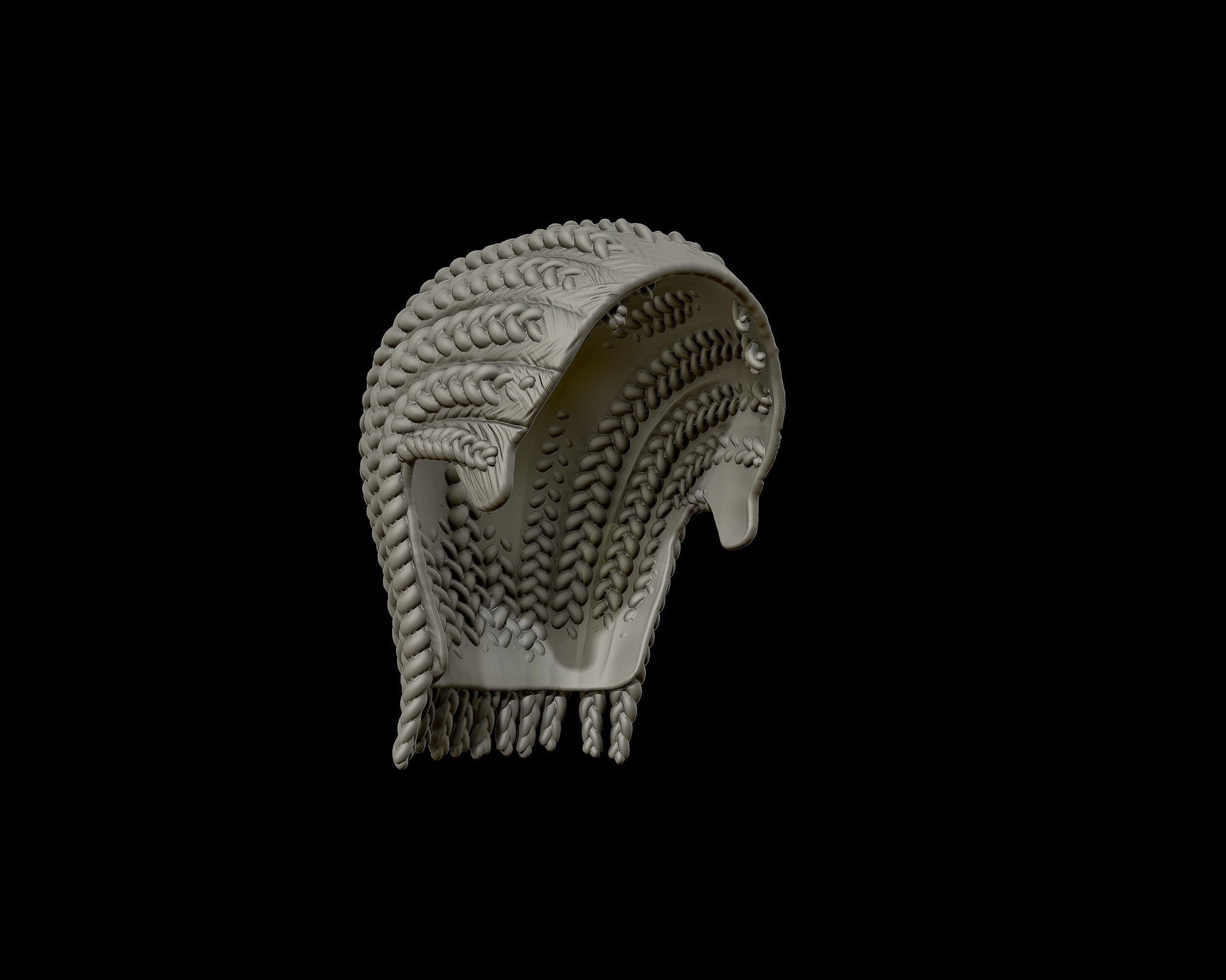 Braid Hairstyle 01 3D print model_19