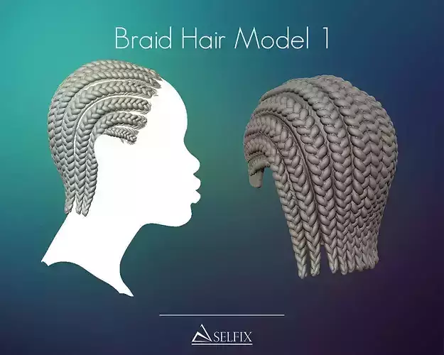 Braid Hairstyle 01 3D print model