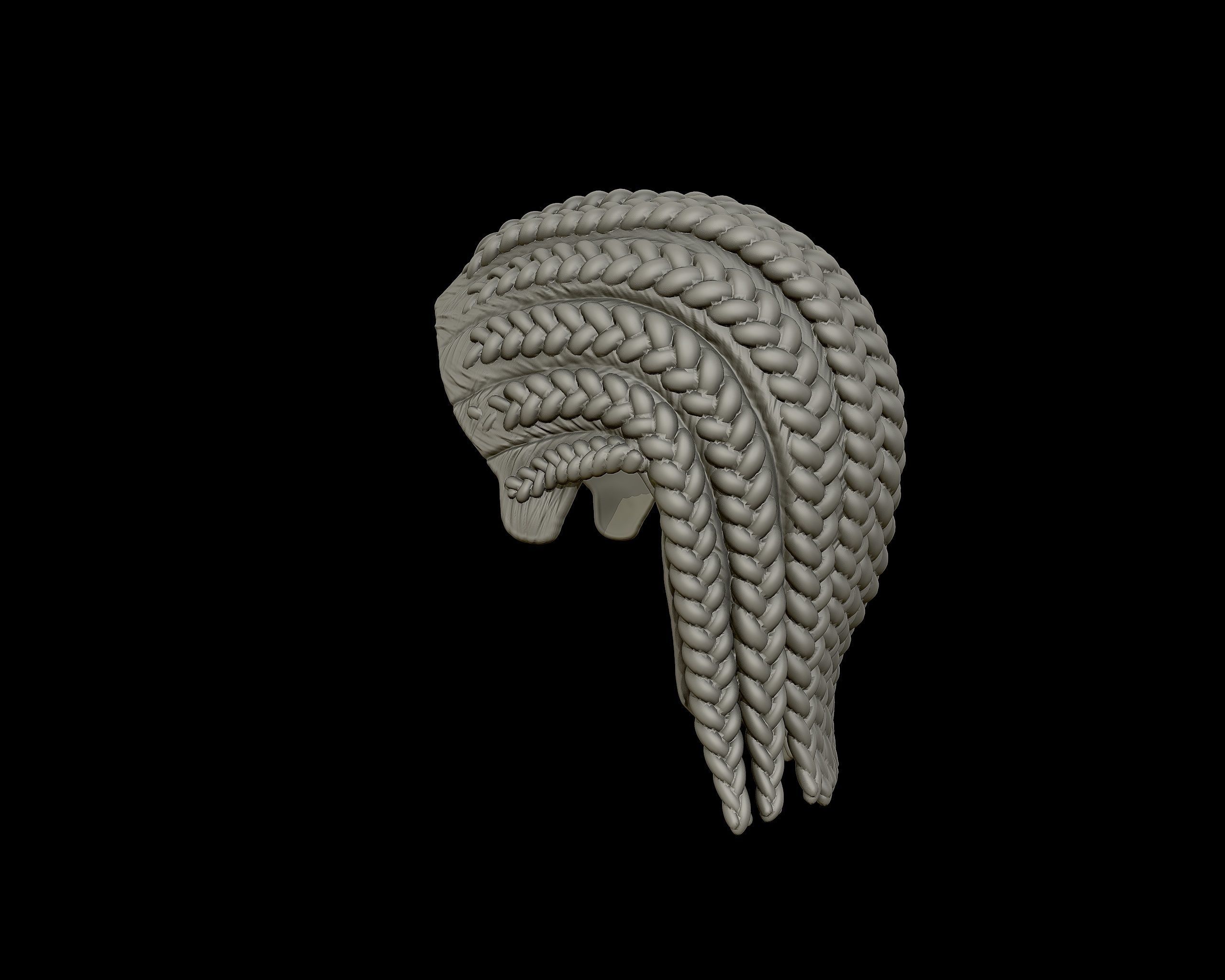 Braid Hairstyle 01 3D print model_14