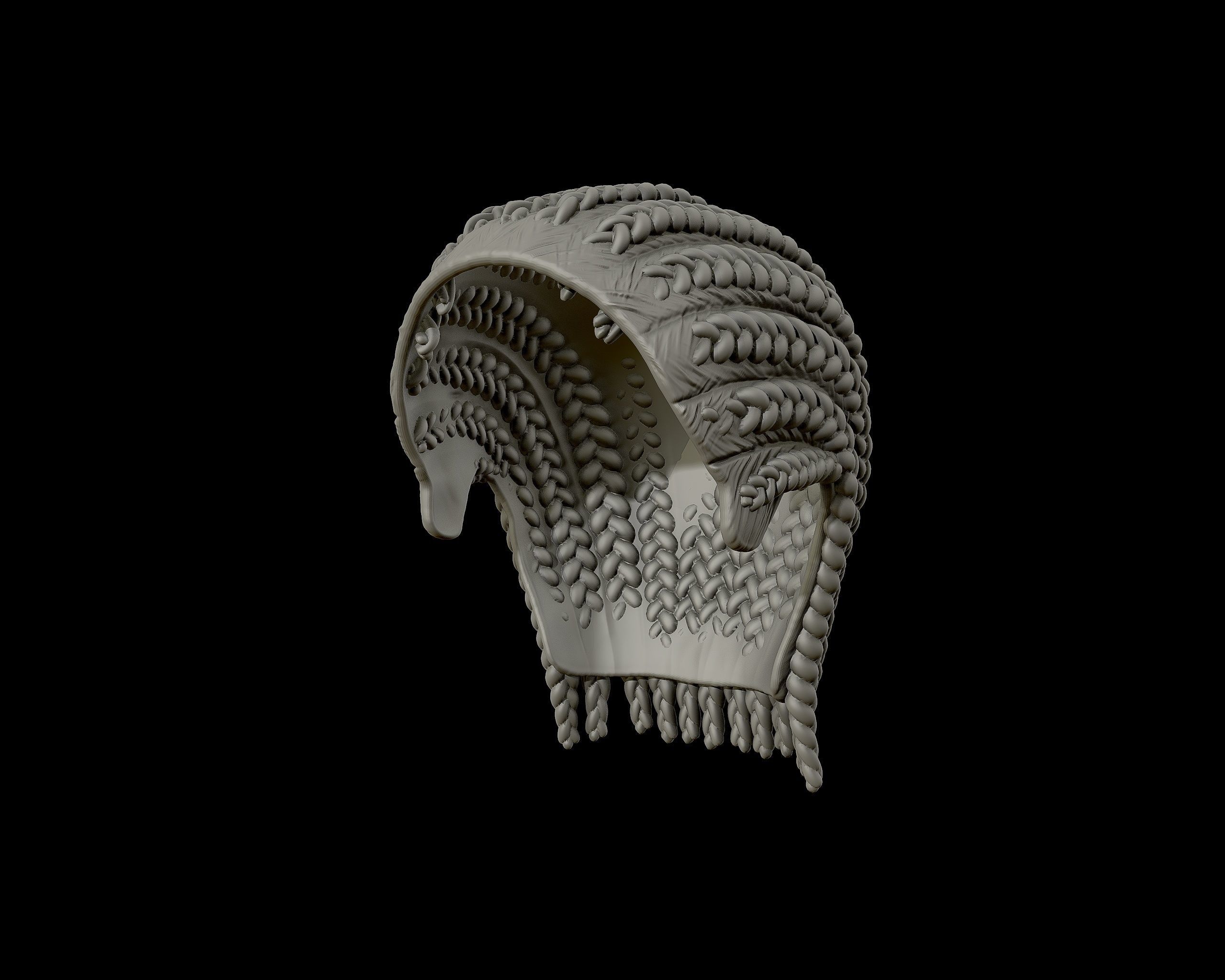 Braid Hairstyle 01 3D print model_9