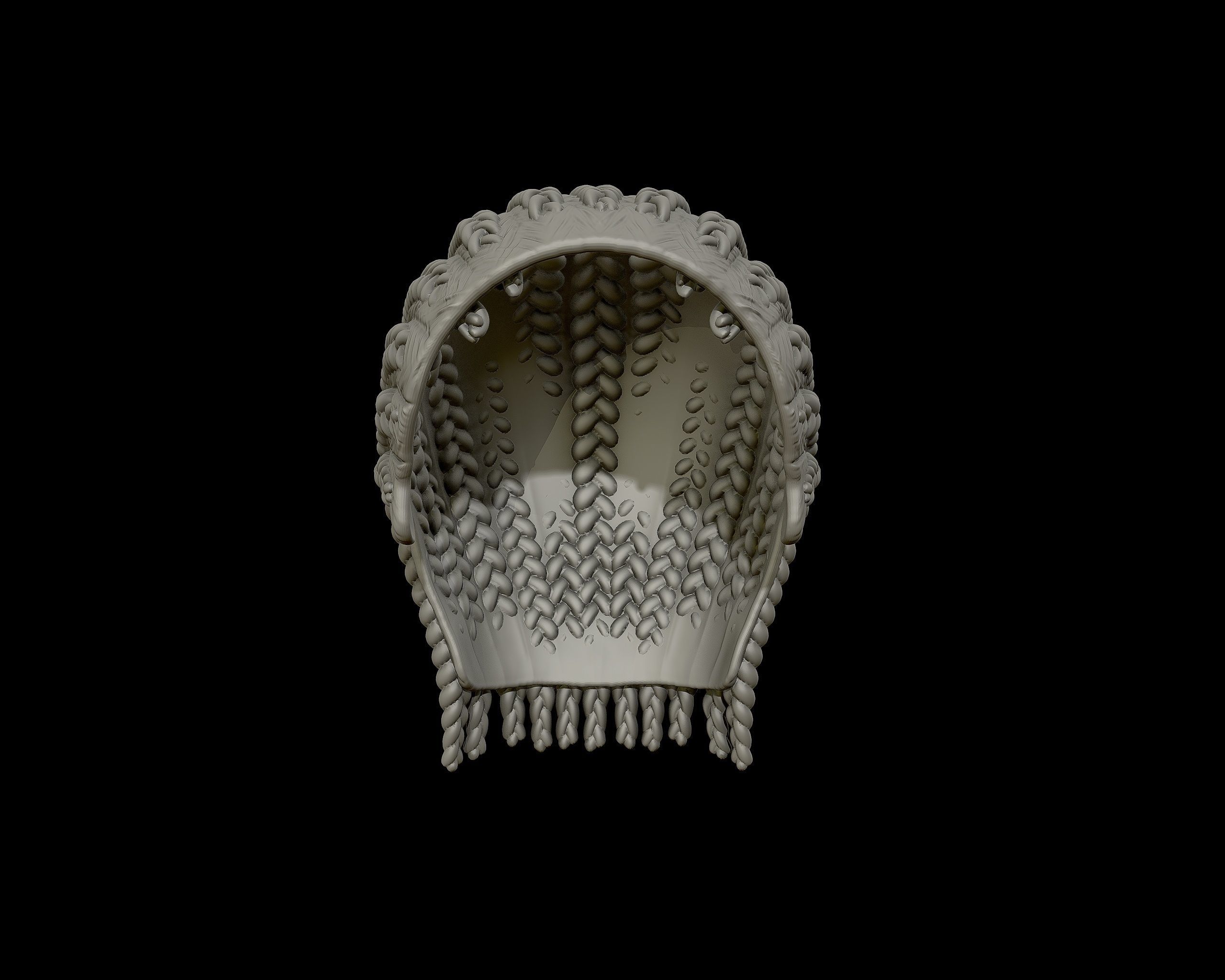 Braid Hairstyle 01 3D print model_7