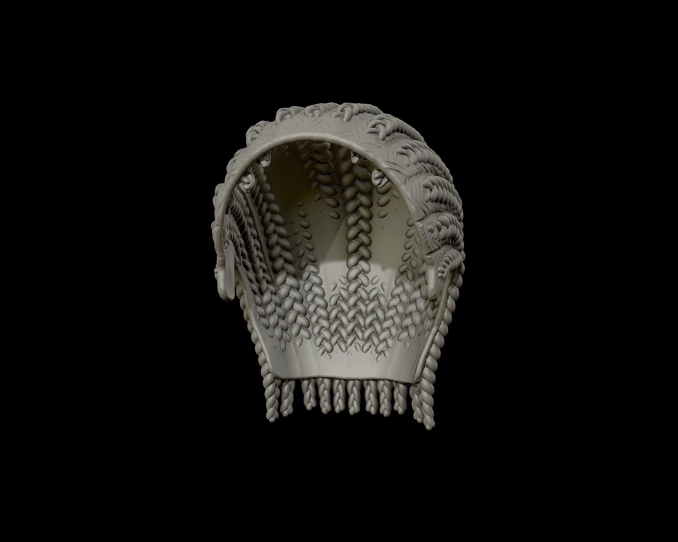 Braid Hairstyle 01 3D print model_8