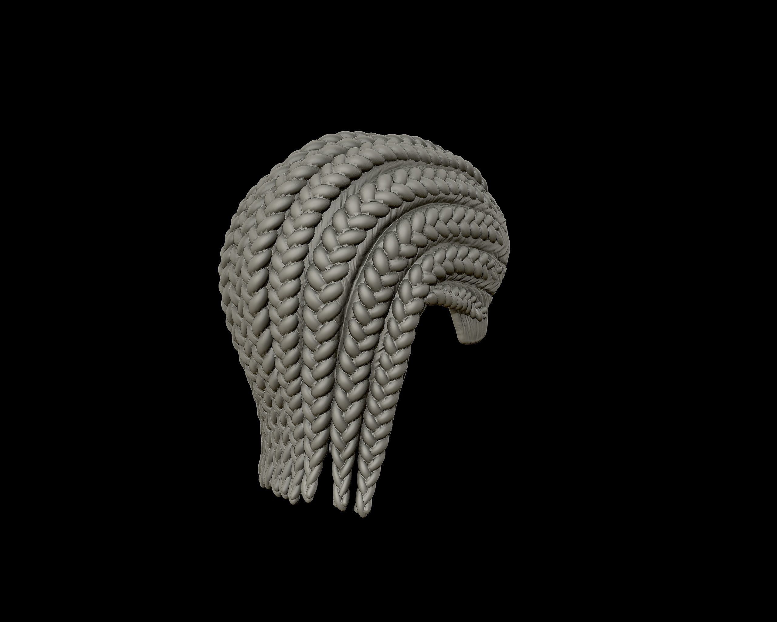 Braid Hairstyle 01 3D print model_17