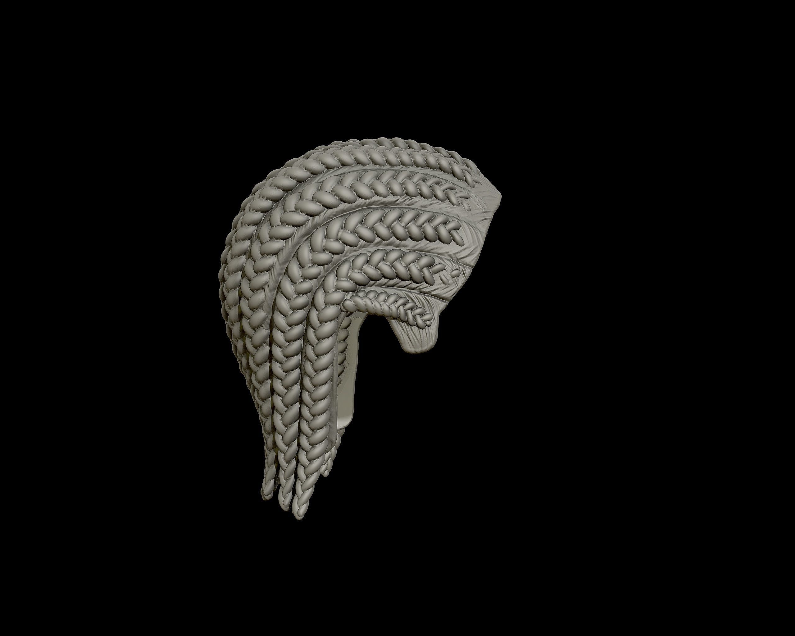 Braid Hairstyle 01 3D print model_18