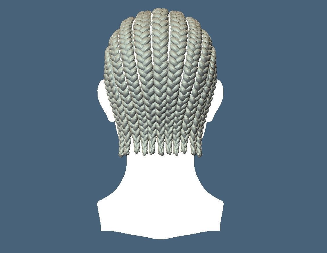 Braid Hairstyle 01 3D print model_4