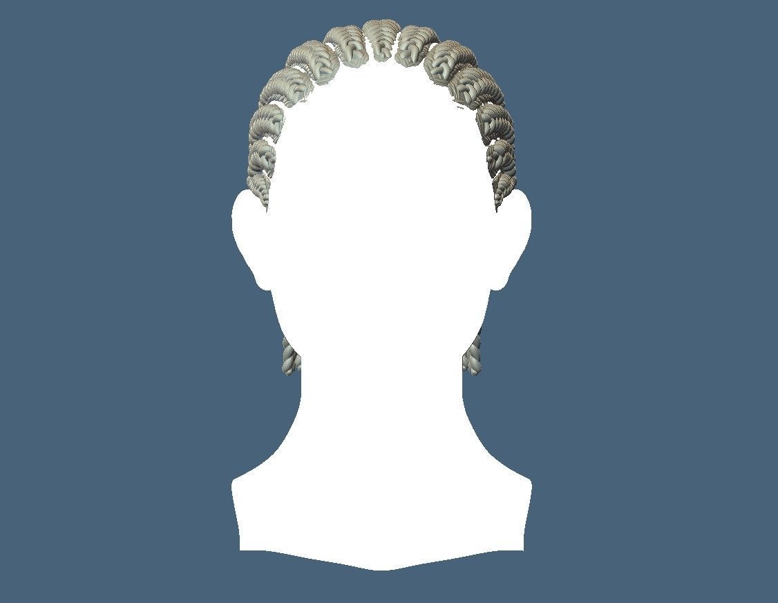 Braid Hairstyle 01 3D print model_2