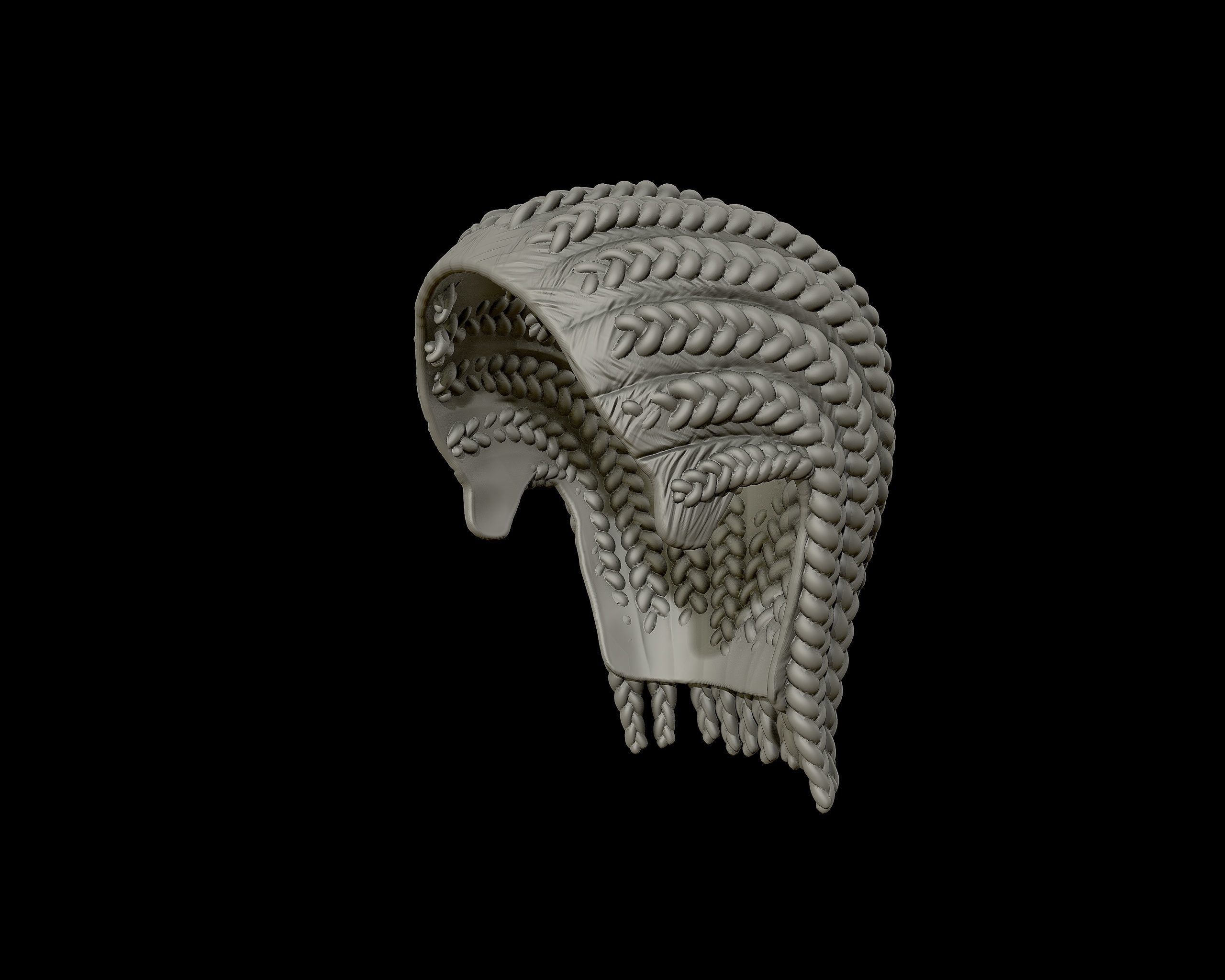 Braid Hairstyle 01 3D print model_10