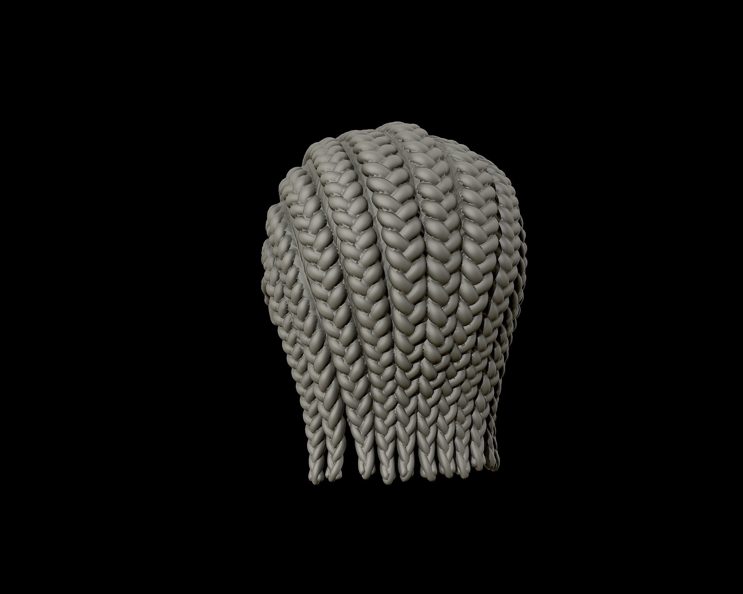 Braid Hairstyle 01 3D print model_16