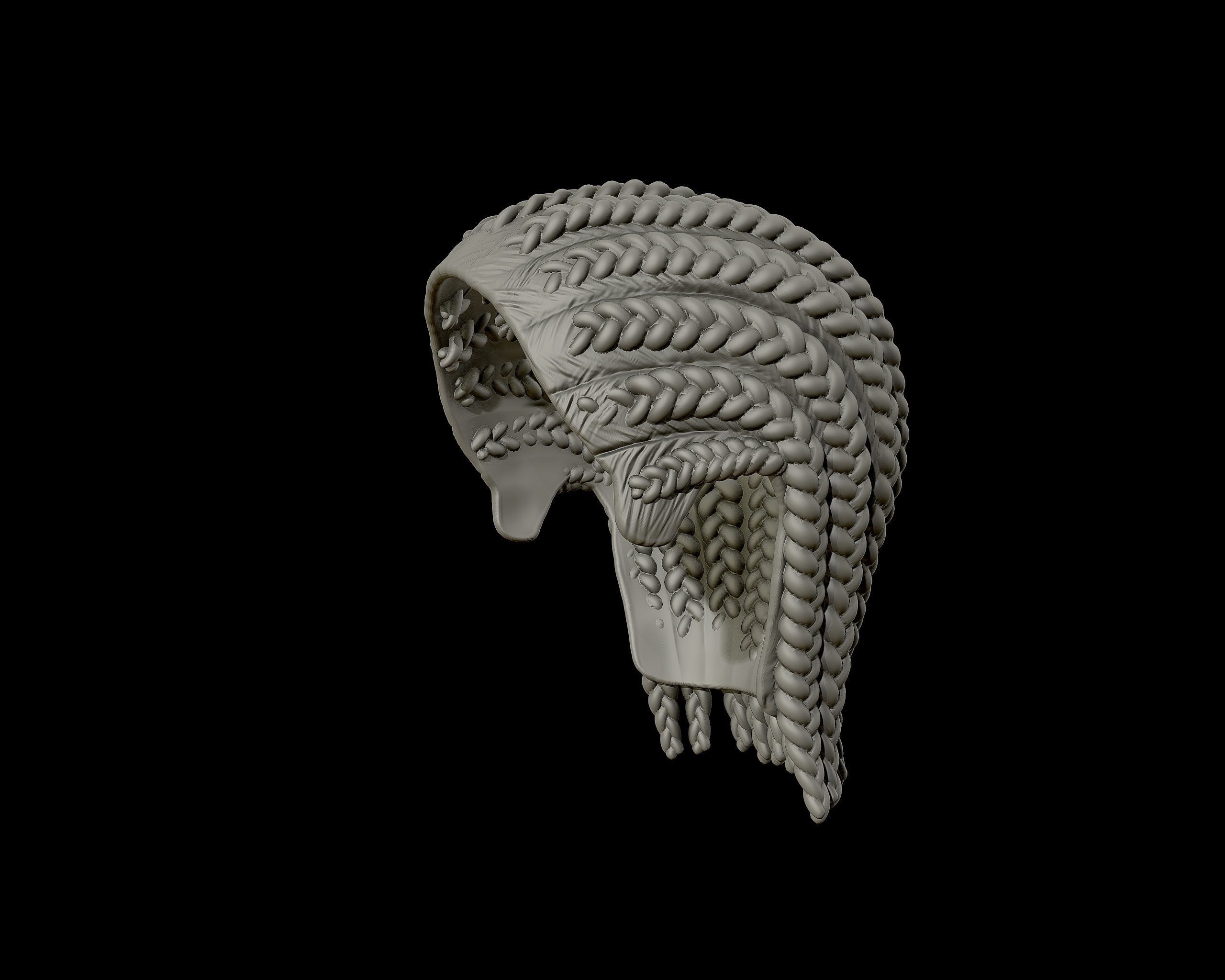 Braid Hairstyle 01 3D print model_11
