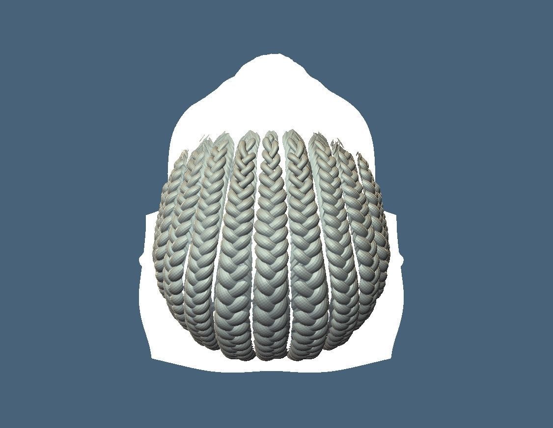 Braid Hairstyle 01 3D print model_6