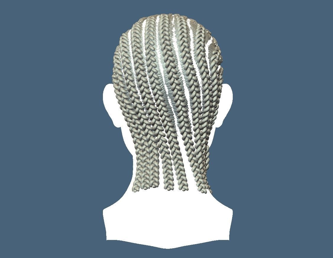 Braid Hairstyle 02 3D print model_4
