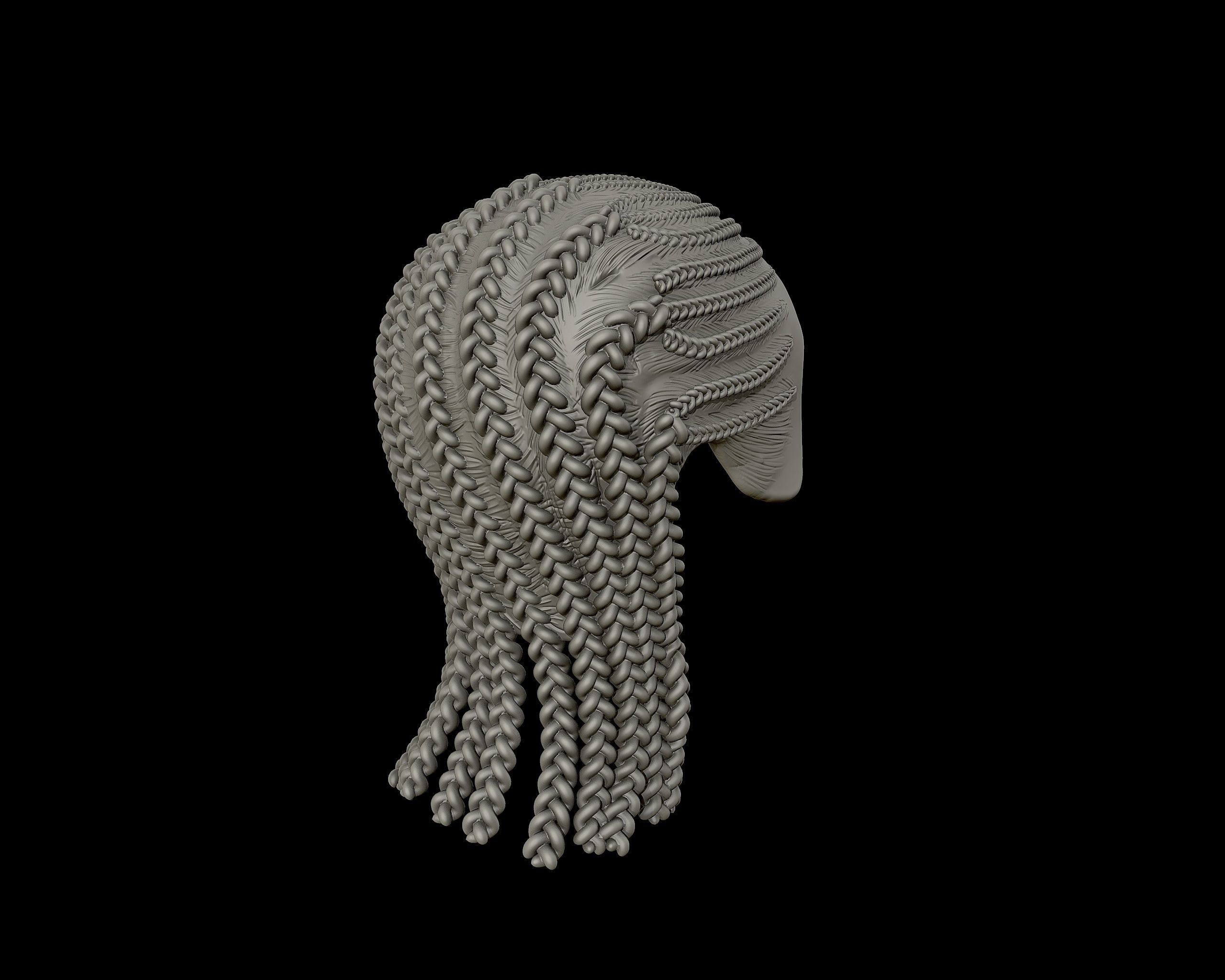 Braid Hairstyle 02 3D print model_16