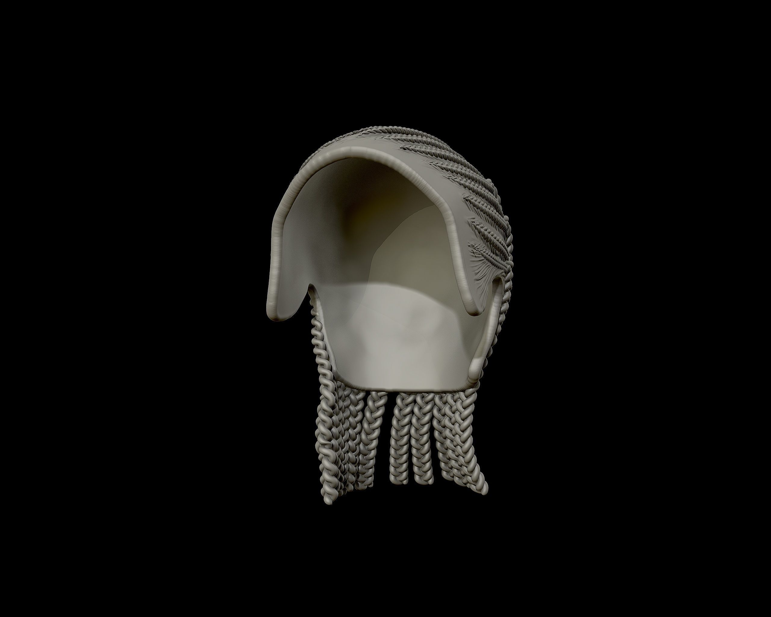 Braid Hairstyle 02 3D print model_8