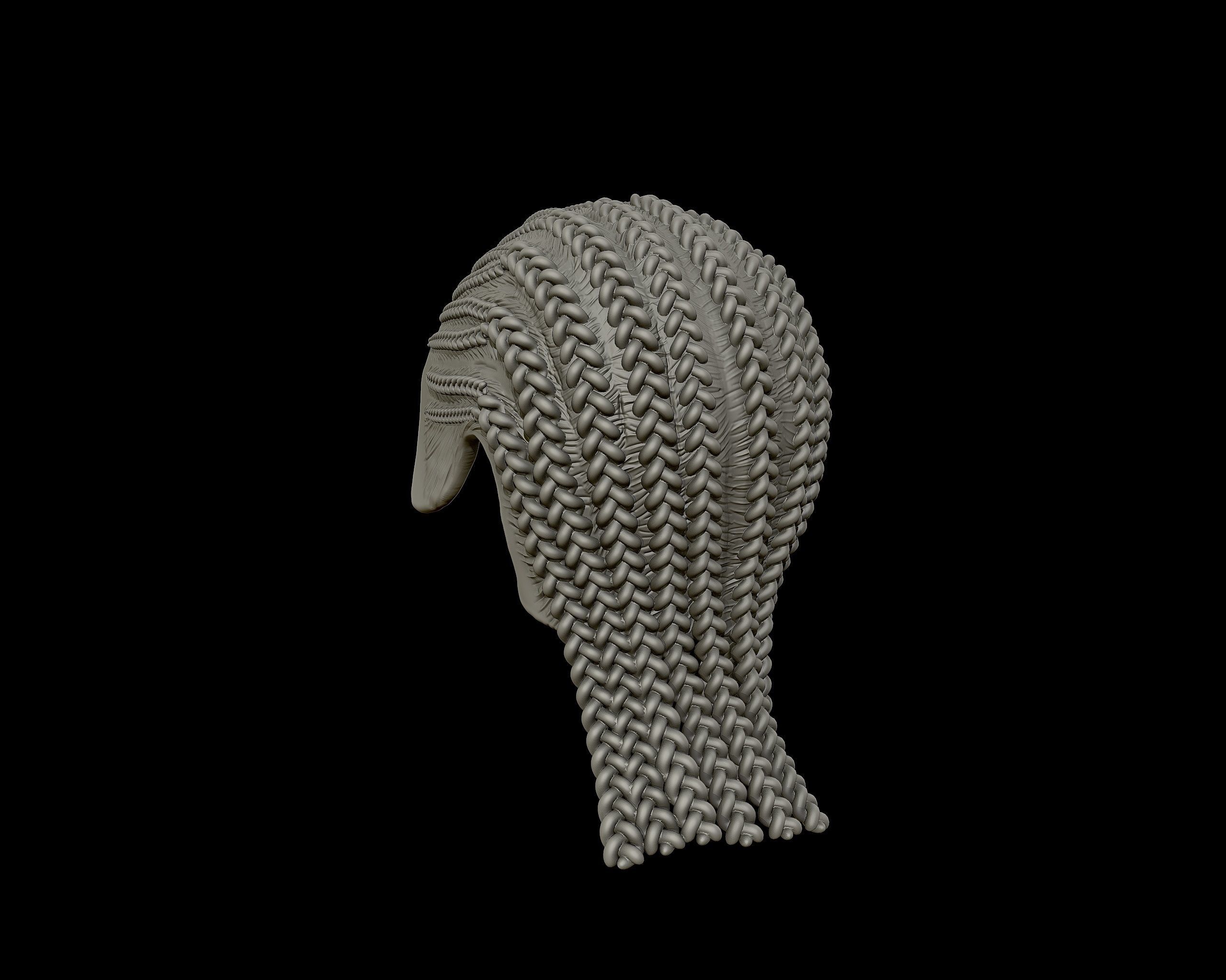 Braid Hairstyle 02 3D print model_14