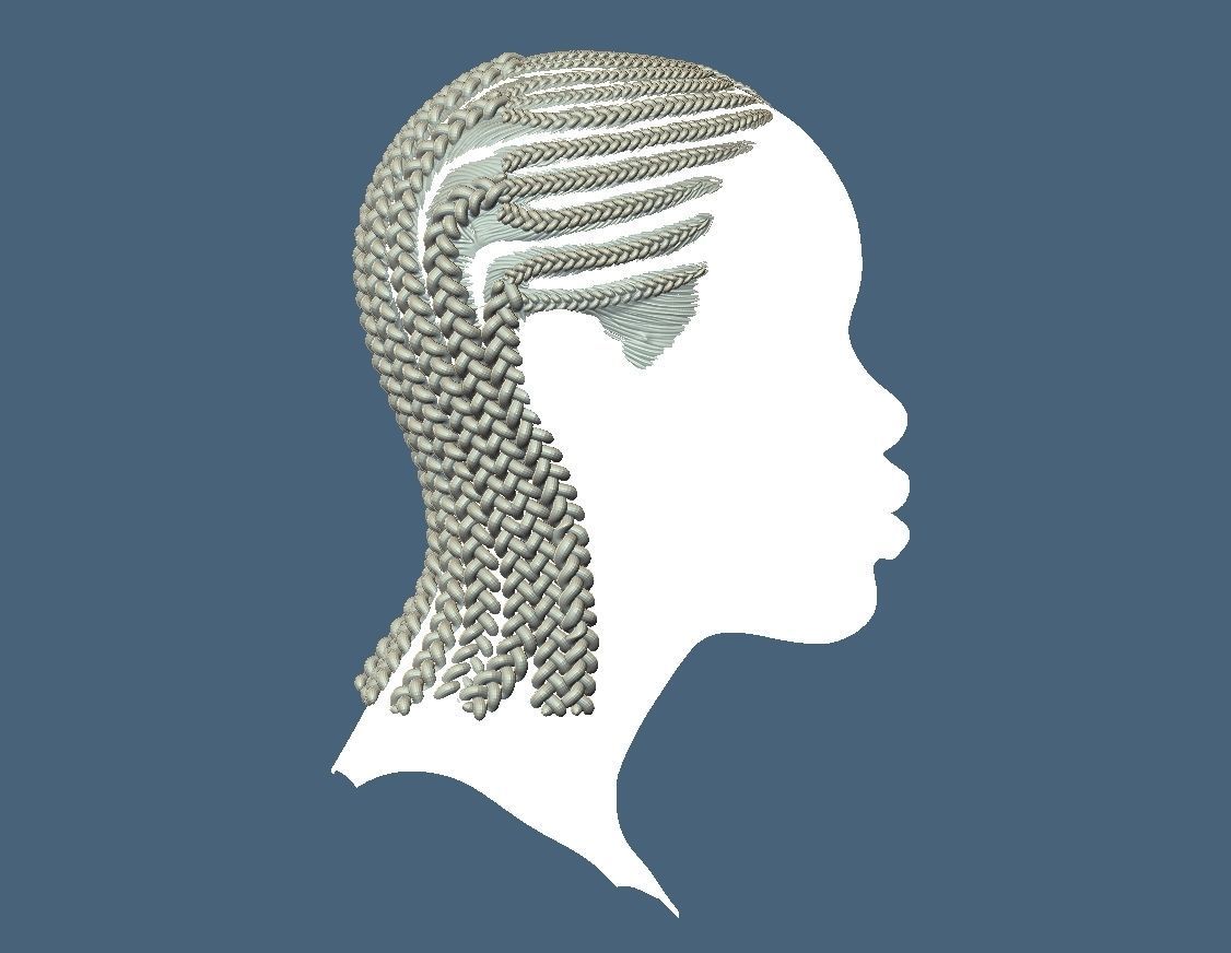 Braid Hairstyle 02 3D print model_5