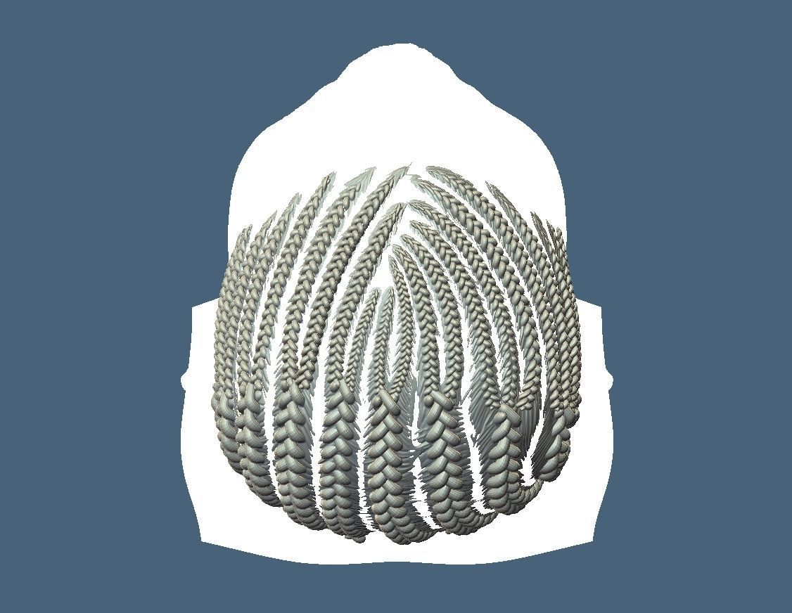 Braid Hairstyle 02 3D print model_6